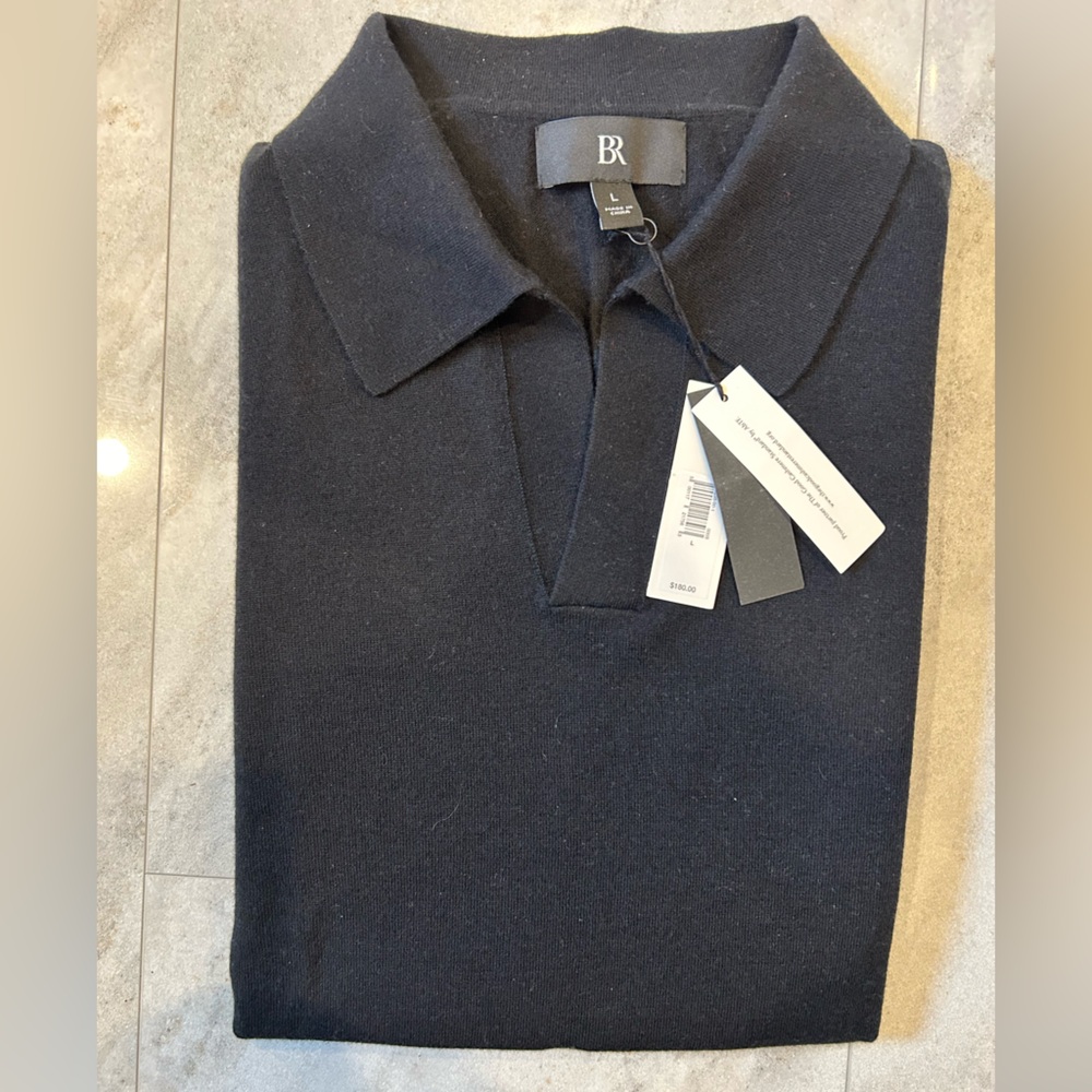 NWT Banana Republic Cashmere Silk Stokke Polo Size L